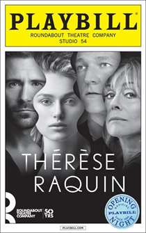 Therese Raquin Limited Edition Official Opening Night Playbill 